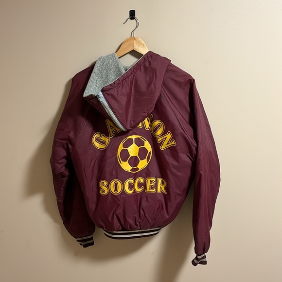 Vintage hooded varsity jacket - Picture 7 of 9